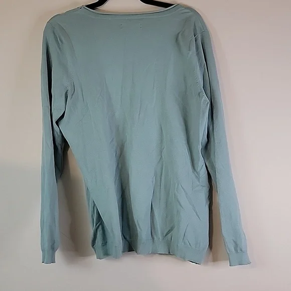 Tommy Bahama Soft Blue Silk Blend Top - Picture 3 of 5